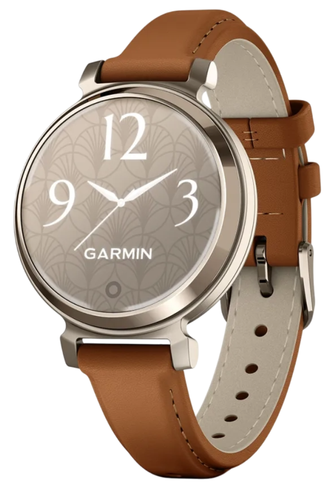 Garmin Lily 2 Classic 35мм Золотые с кожаным ремешком