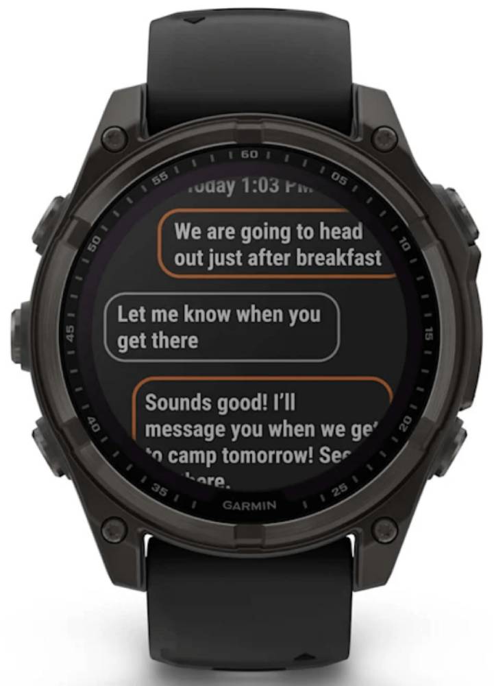 Garmin Fenix 8 Solar Sapphire DLC 47мм Серые с черным ремешком