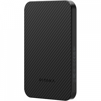 Беспроводное зарядное устройство Pitaka Power Bank Qi2, черный